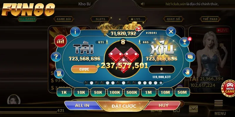 Tài Xỉu có đa dạng loại cược khác nhau Tài Xỉu có đa dạng loại cược khác nhau