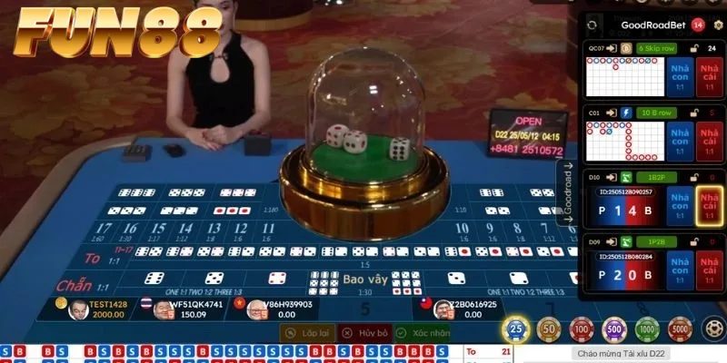 Tài Xỉu livestream FUN88 với các cửa cược hấp dẫn